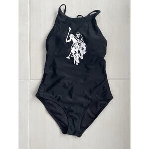 US Polo Assn. Swim One Piece Swimsuit Logo Strappy Swimwear Beach